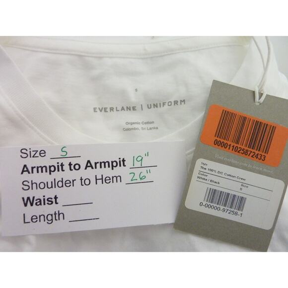 NWT 100% Philly Everlane New White Shirt Tee Philadelphia Small Organic Cotton - Picture 5 of 5